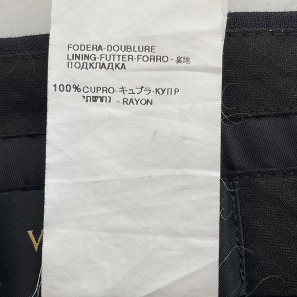 Valentino Black Wool Pinstriped Dress Pants - Picture 8 of 13